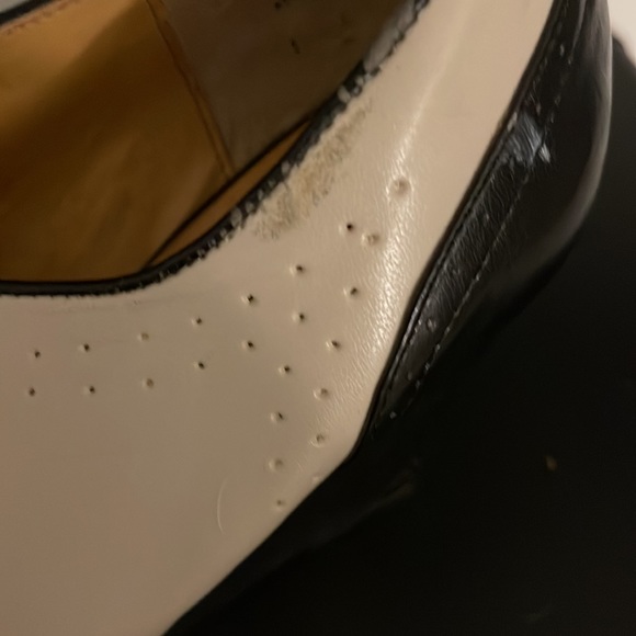 Crown Vintage “Delight” Black & Cream Spectator Mary J Wedges. 10W-Fits Like a 9 - Picture 7 of 7